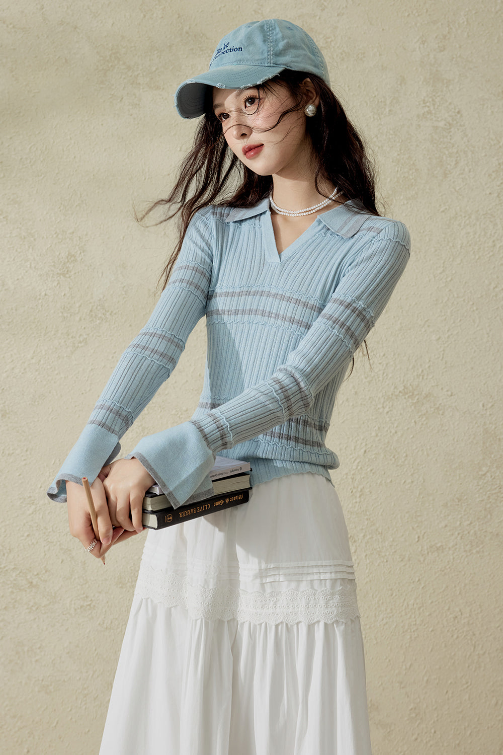 여성용 니트 셔츠