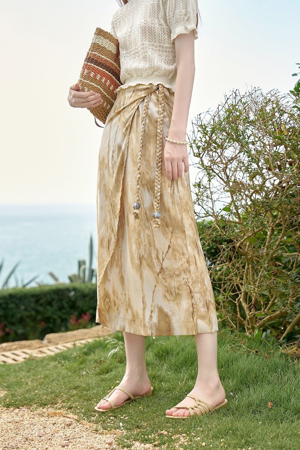 Rok Wanita A Line Maxi Floral