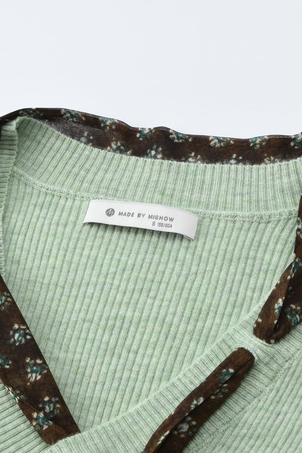 Knit Shirt+Silk Scarf for Women