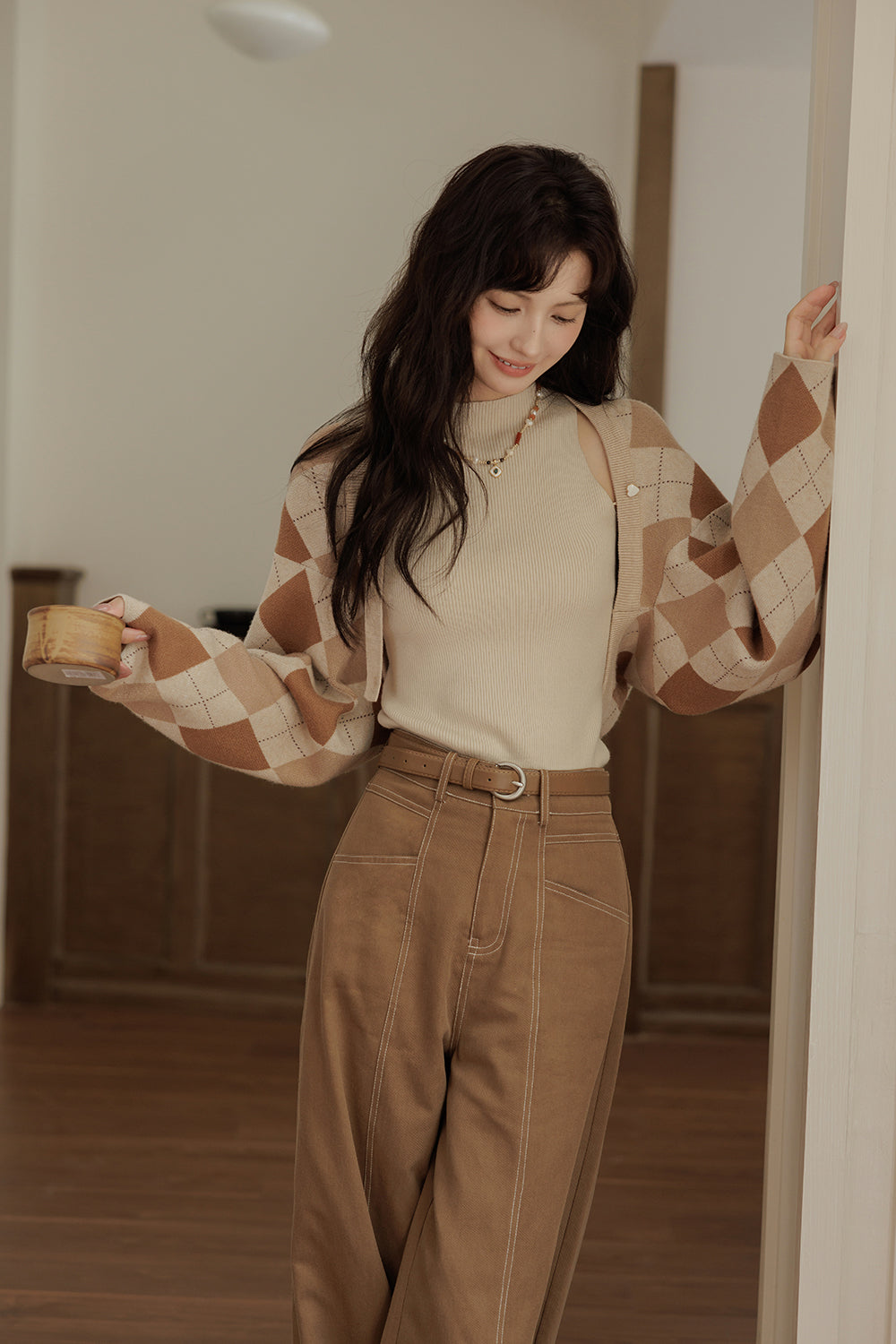 여성용 니트 카디건