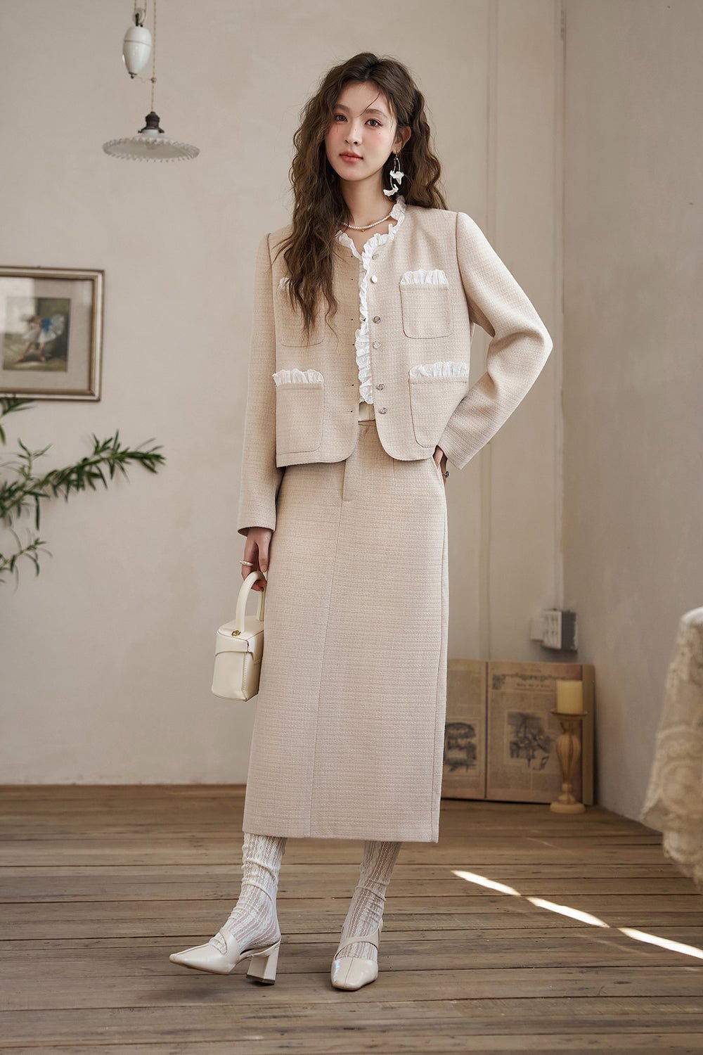 코트와 스커트 세트 별도 판매