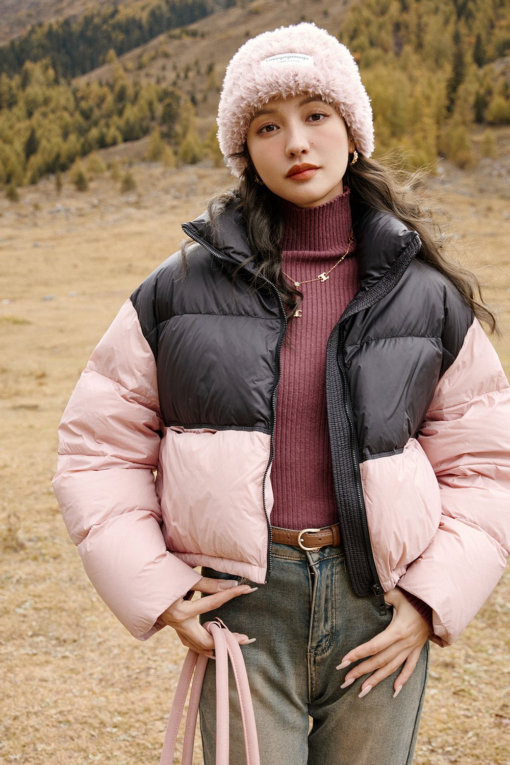 女性のための冬のフグジャケット