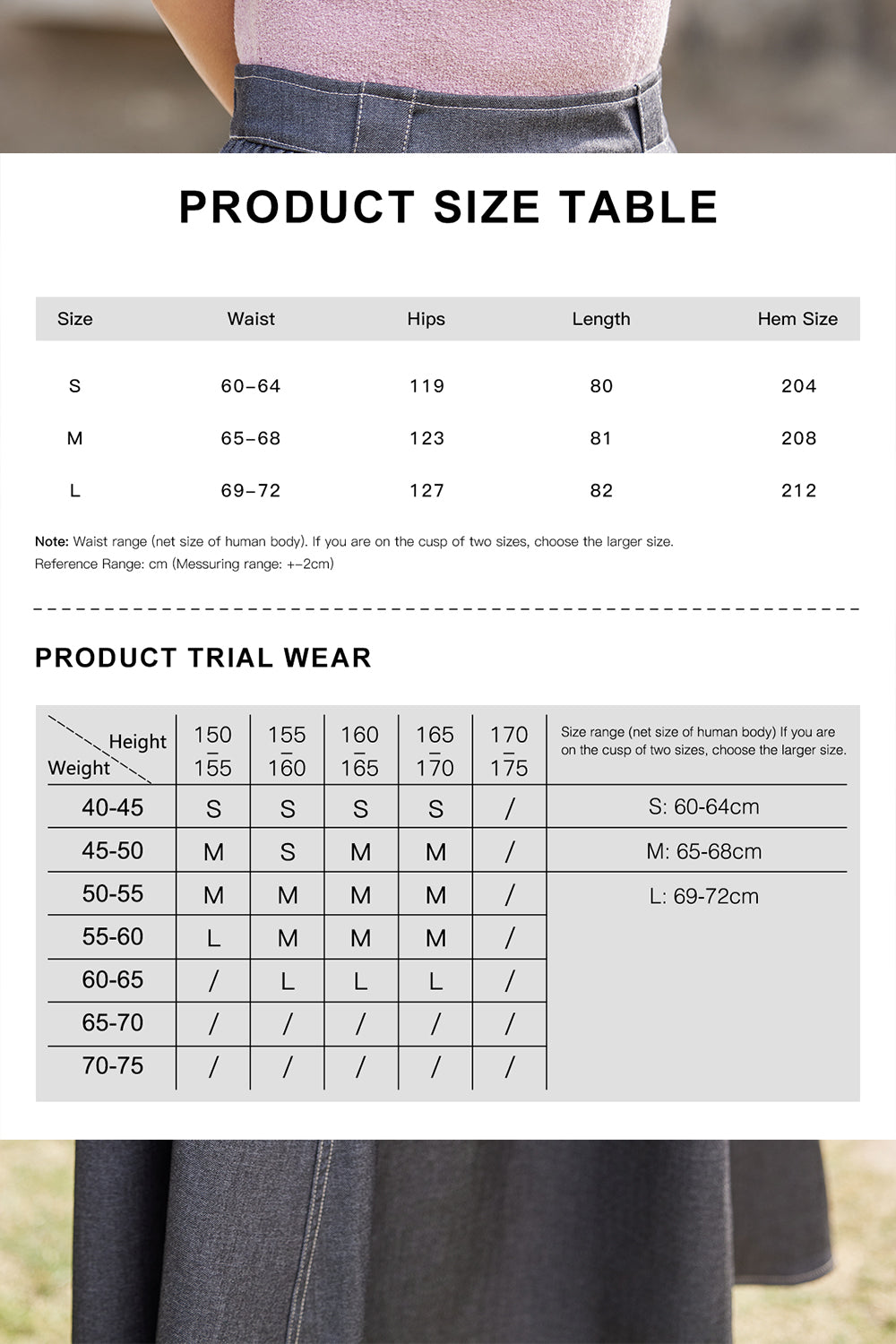 A Line Maxi Skirt for Women