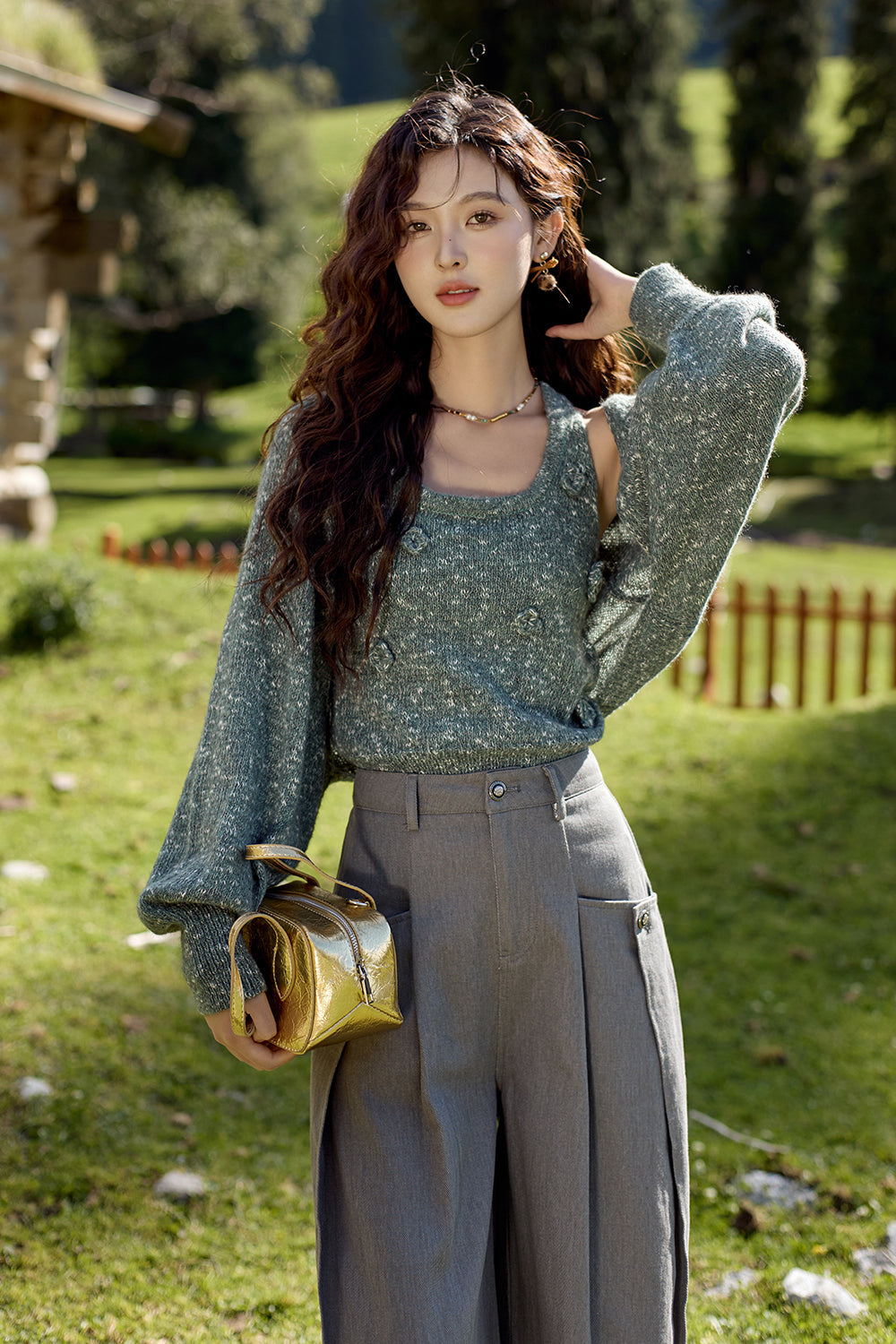 Knit Shirt Suit for Women