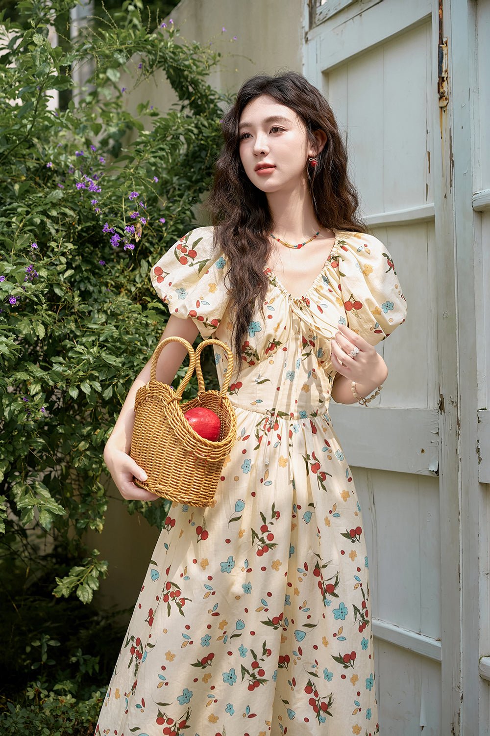 女性のためのAライン花マキシドレス