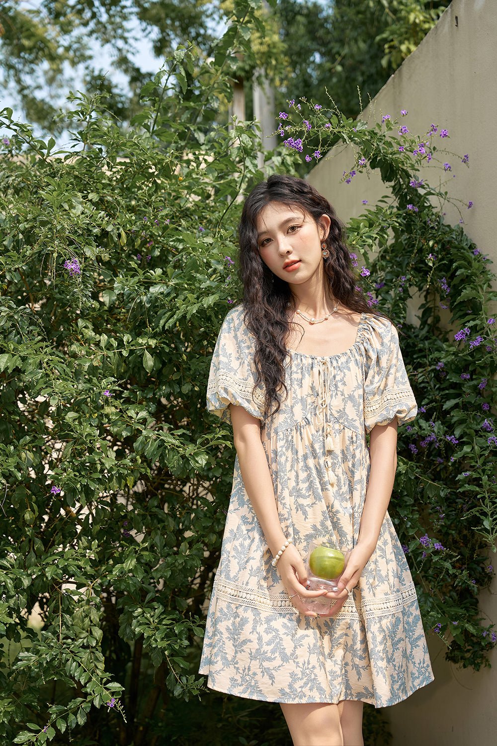 Gaun Midi Bunga Elegan untuk Wanita