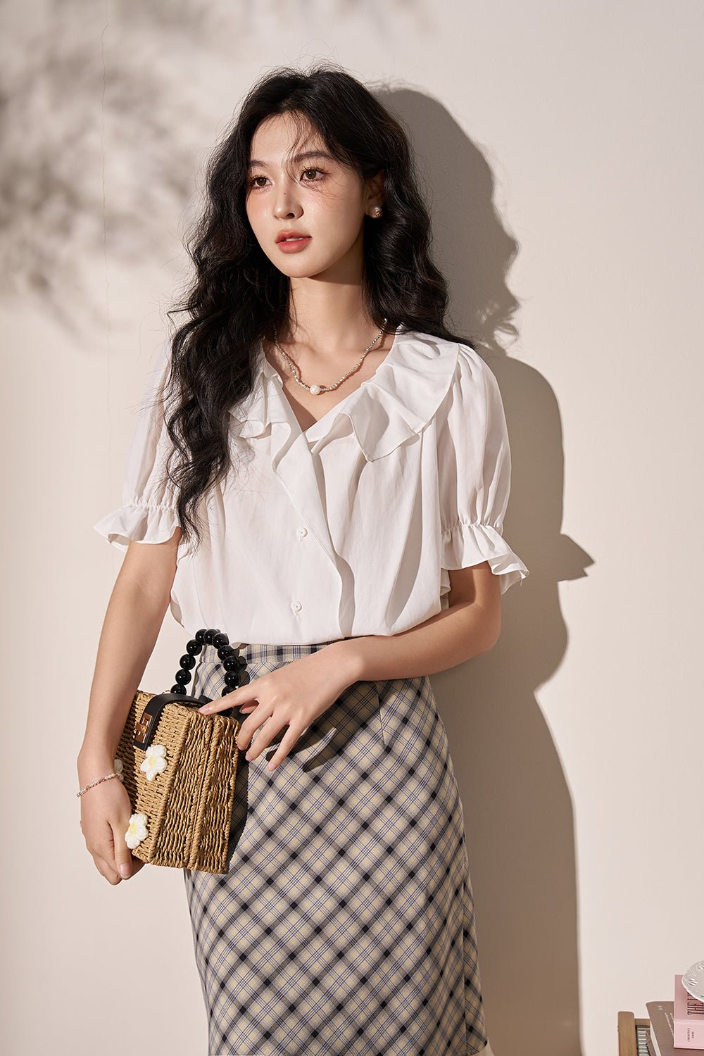 Puff Sleeve Blouse for Women - Mishow