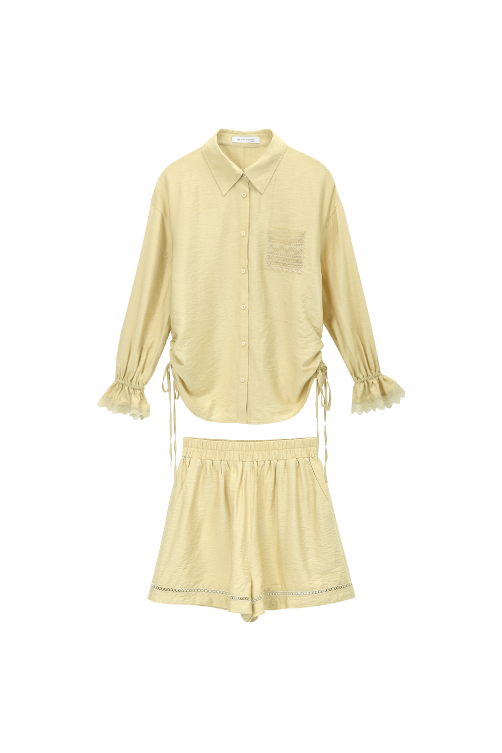 Shirt+Suspender Top+ Shorts Set
