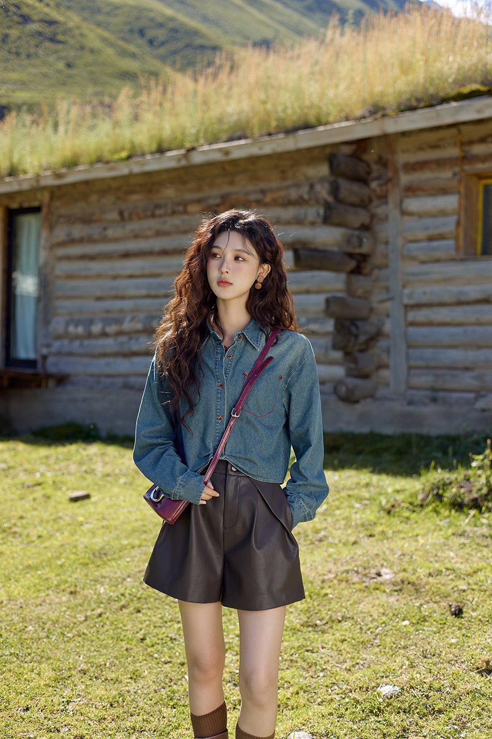 เสื้อเบลาส์เดนิมสำหรับผู้หญิง