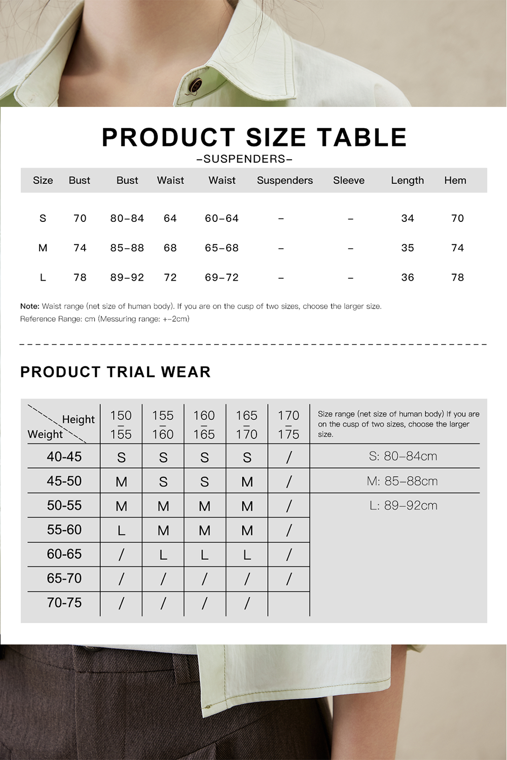 Shirts+ Suspenders Set for Women