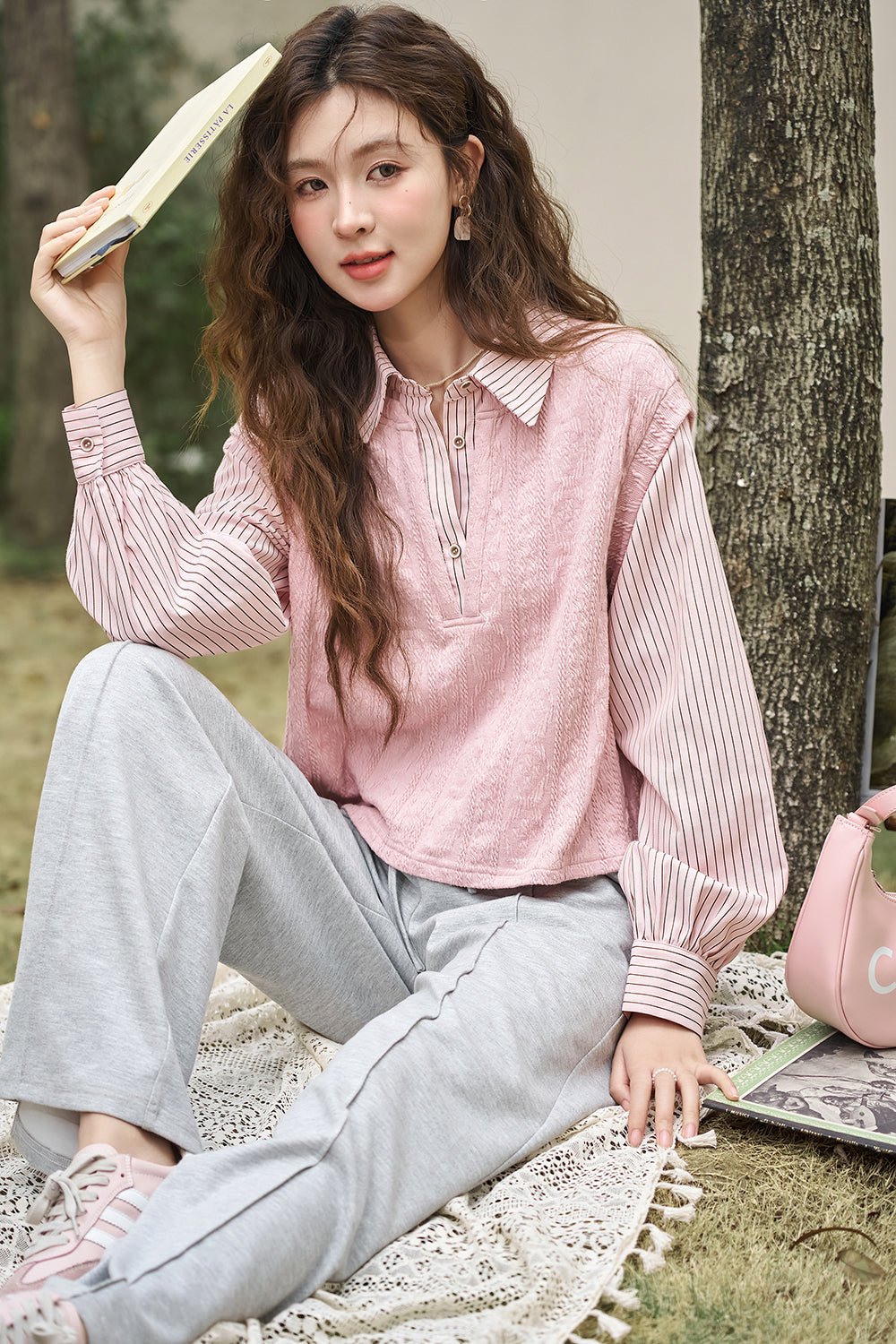 Áo sơ mi hai mảnh giả cho phụ nữ