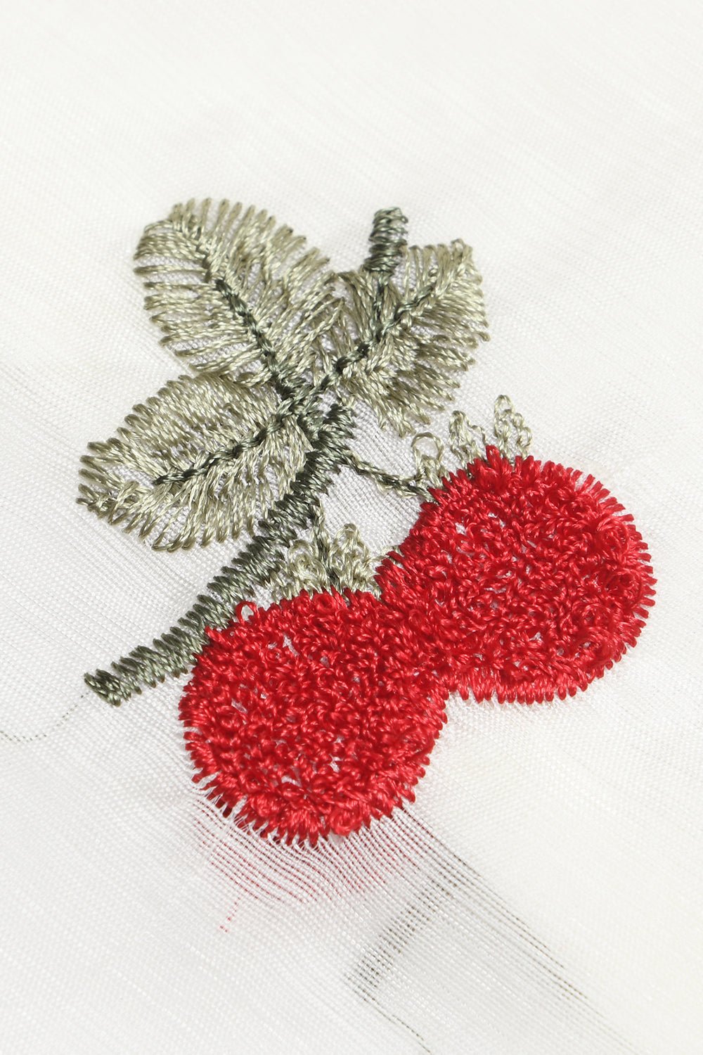 Gaun Tali Maxi Spaghetti Bordir Ceri untuk Wanita