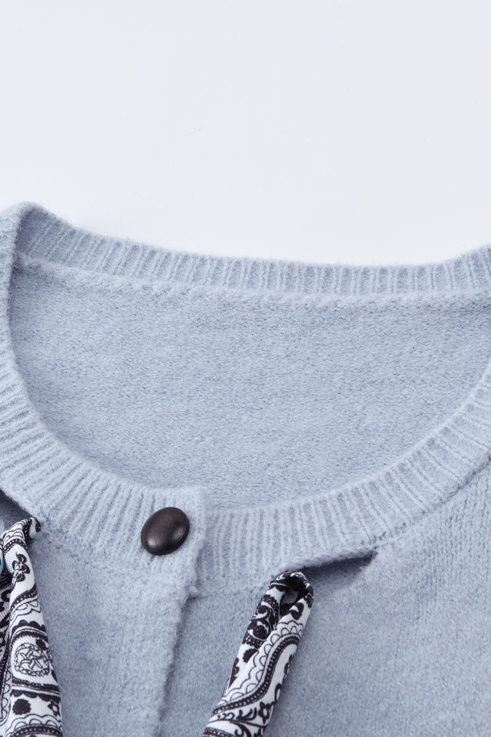 Knit Shirt+Silk Scarf for Women