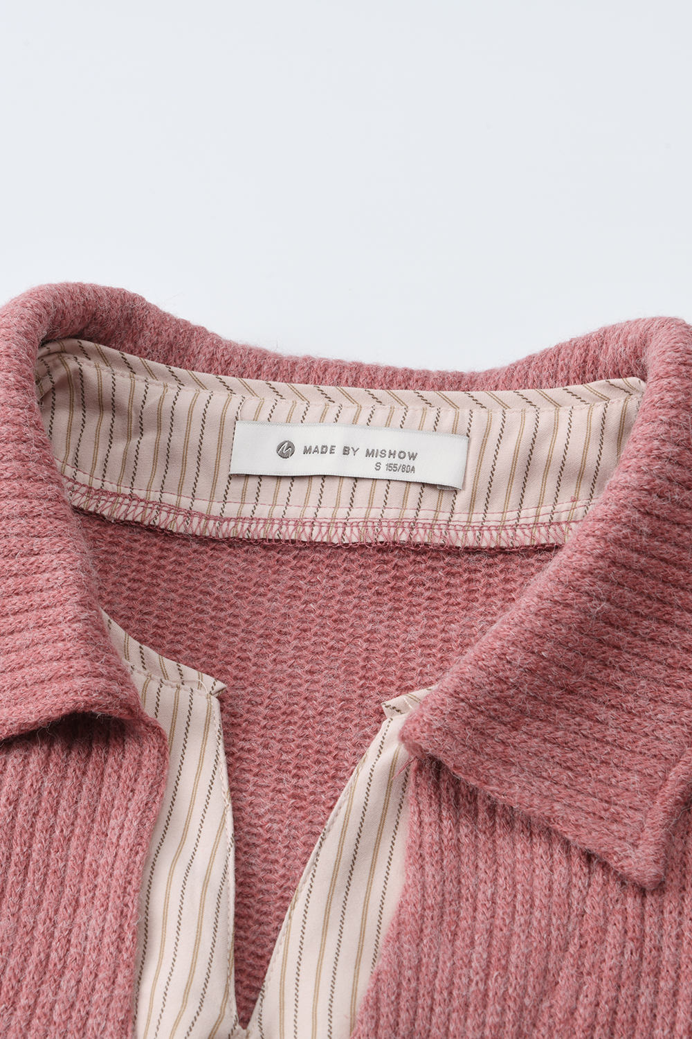 Kemeja Rajutan Dua Potong Palsu untuk Wanita