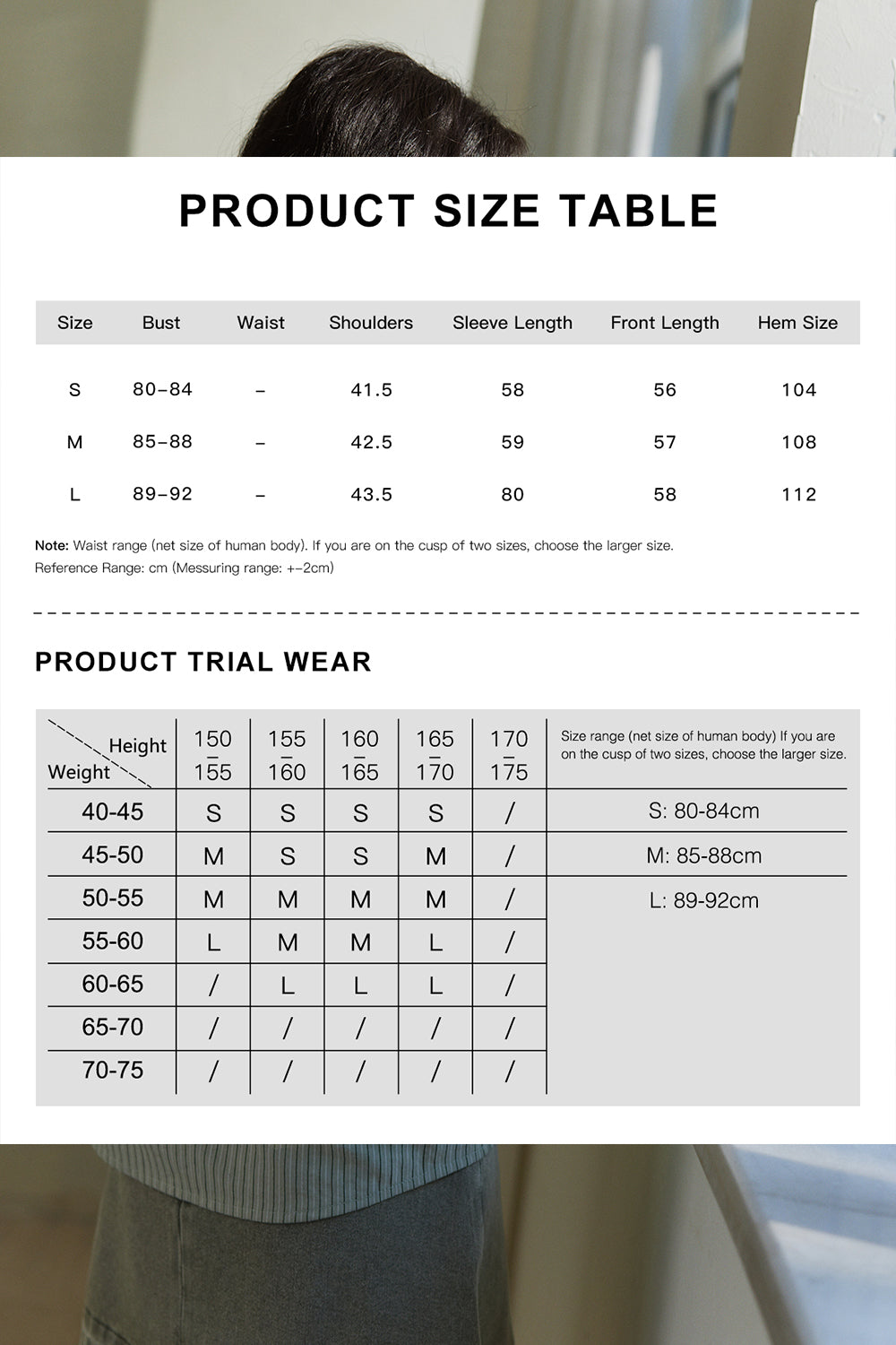 Kemeja Rajutan Dua Potong Palsu untuk Wanita