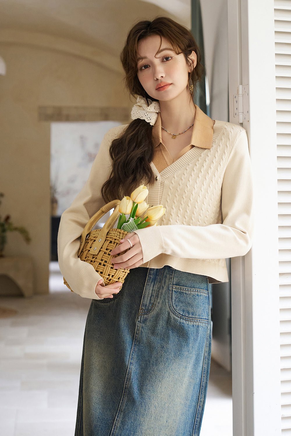 Set Rompi dan Kemeja Rajut Dijual Terpisah