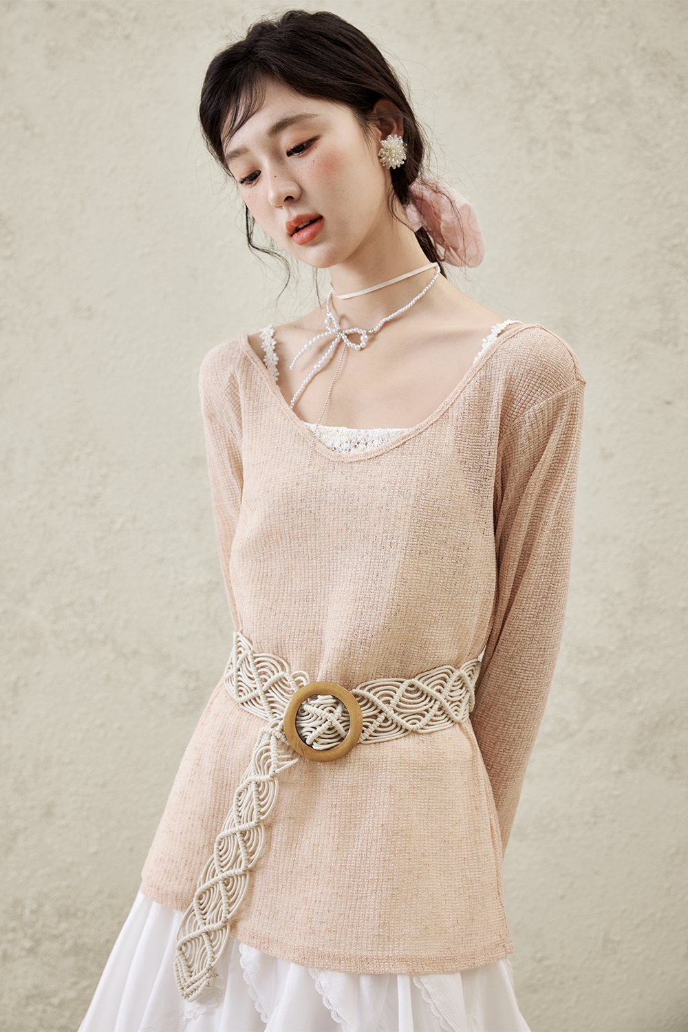 여성용 니트 셔츠