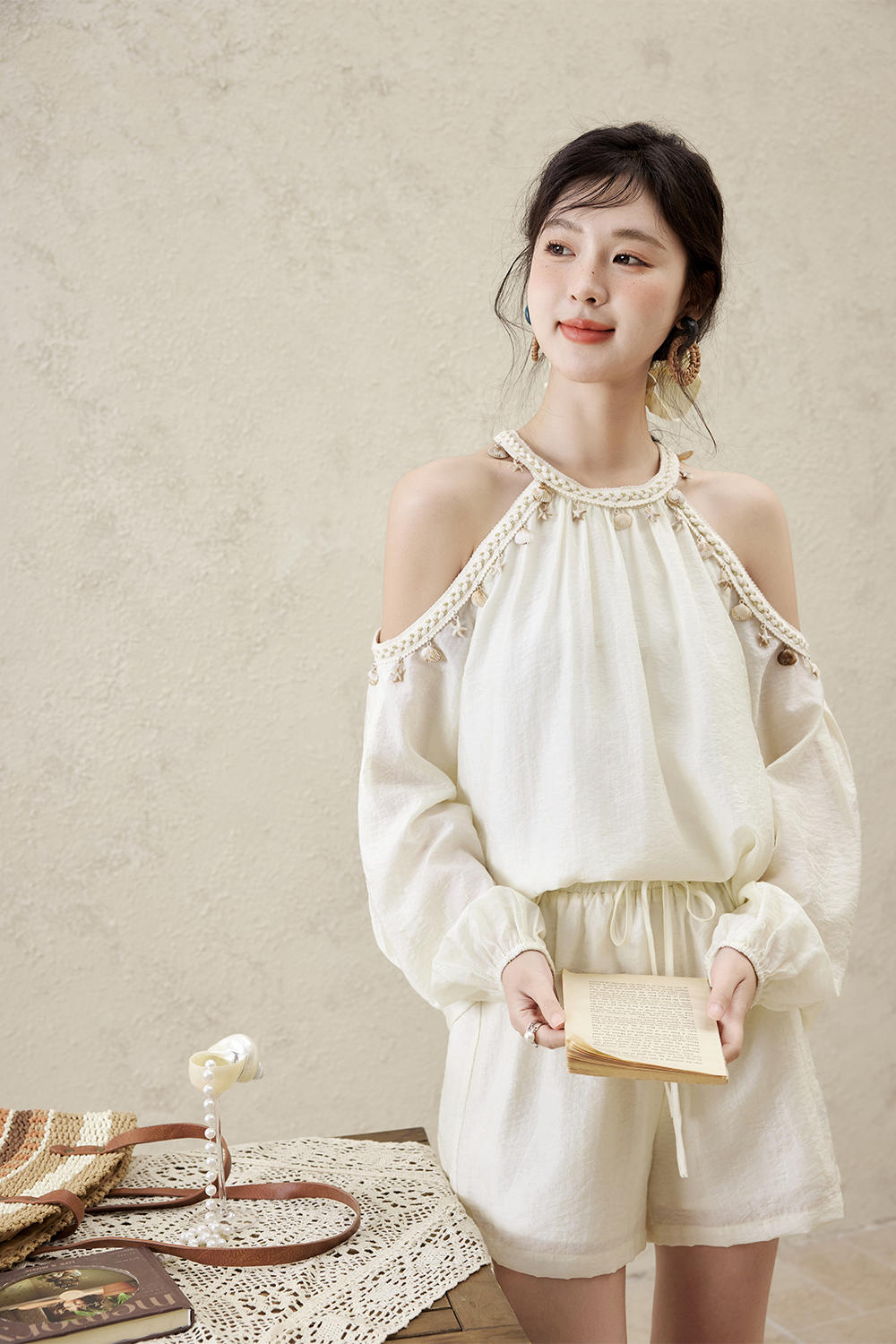 블라우스와 반바지 세트