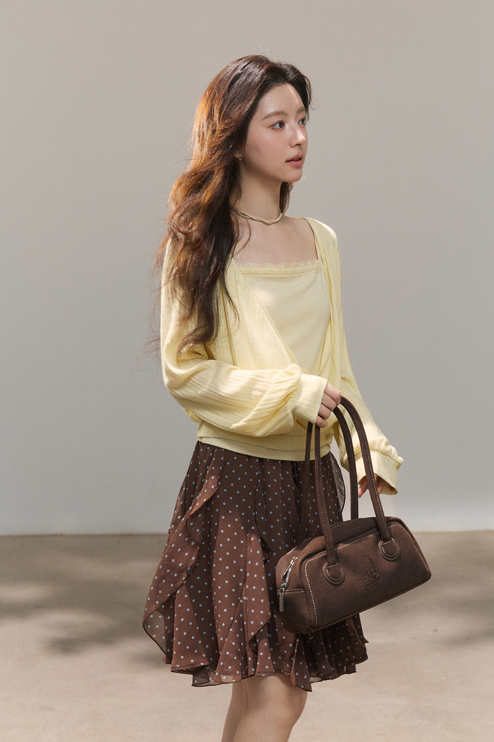 Kemeja Rajut + Kamisol untuk Wanita