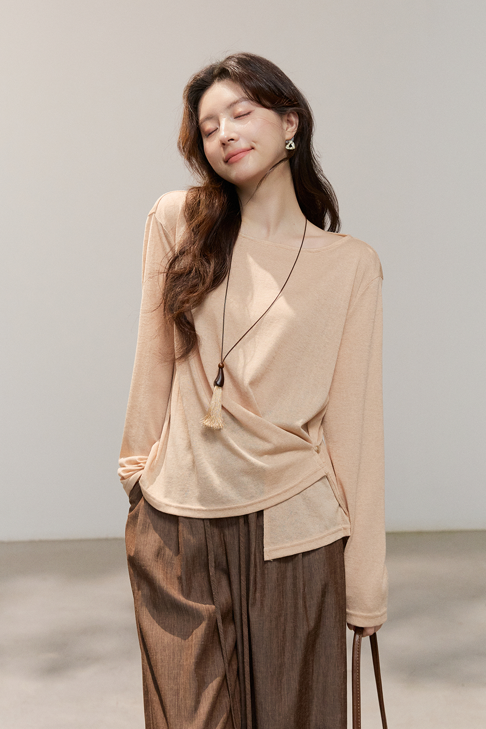 여성용 긴팔 티셔츠