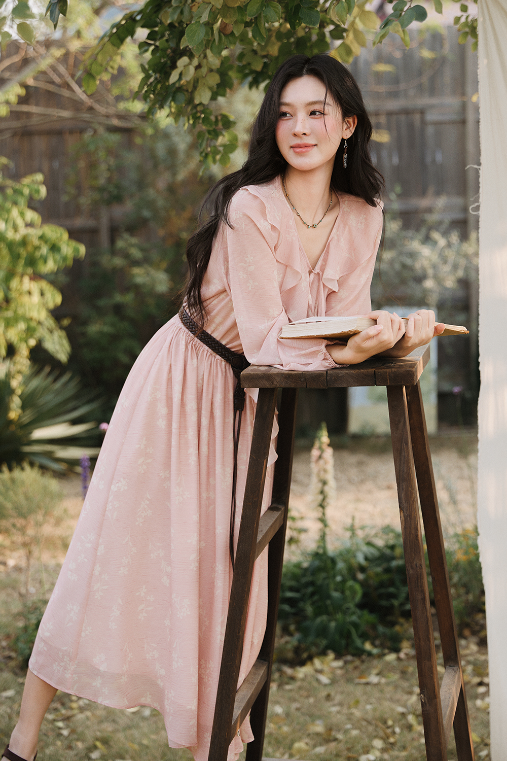 Maxi Dress+Belt for Women