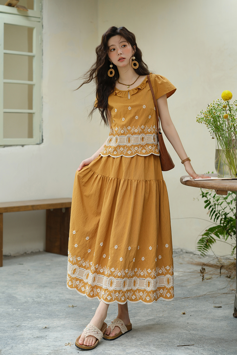 Blouse and Skirt Set