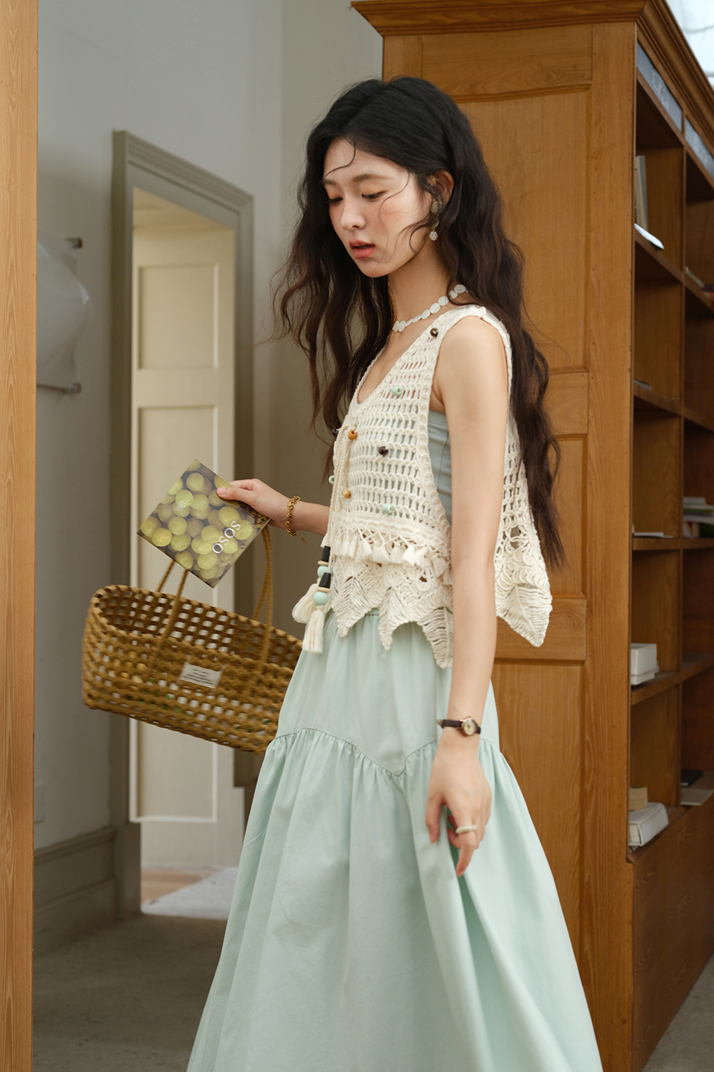 Knitted Vest + Chest Wrap Set