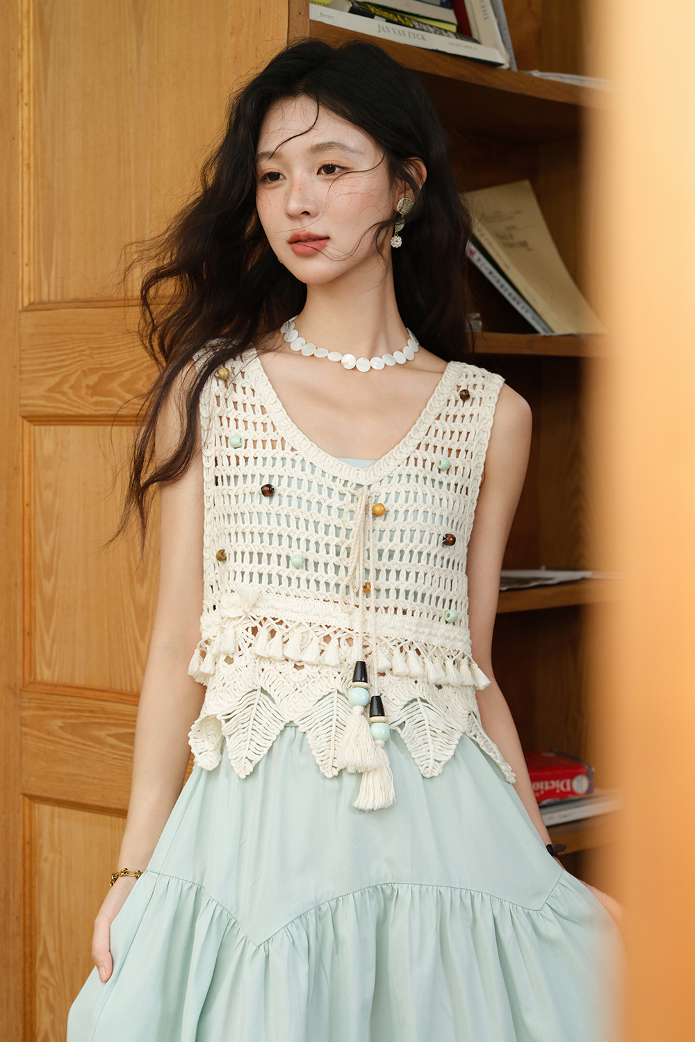 Knitted Vest + Chest Wrap Set