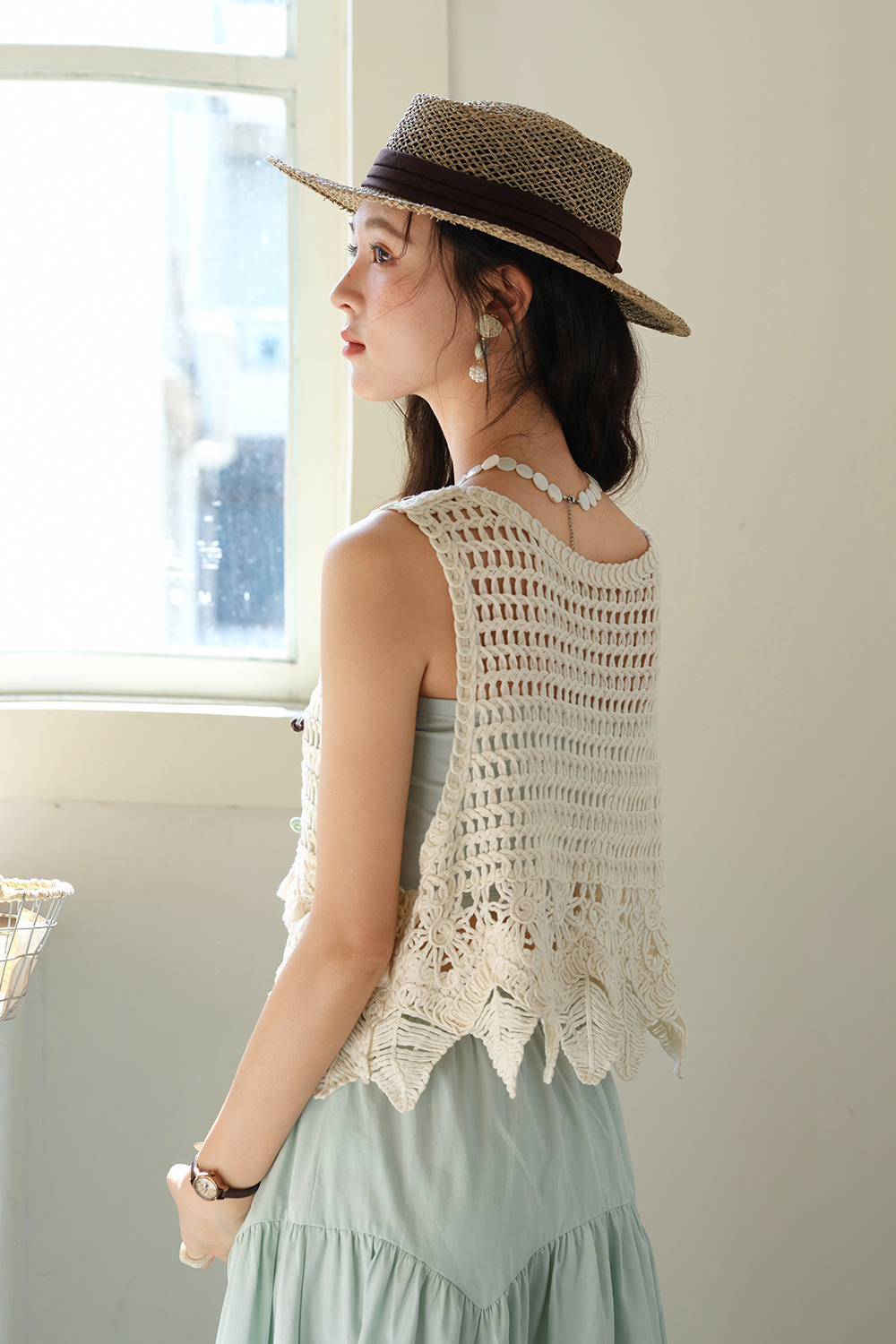 Knitted Vest + Chest Wrap Set