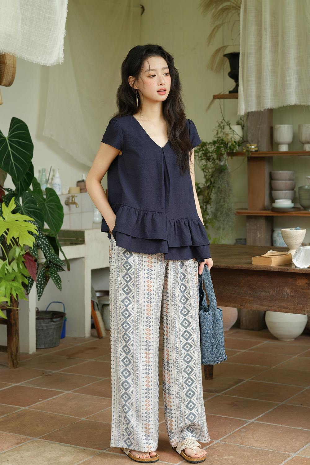 Blouse and Pant Set