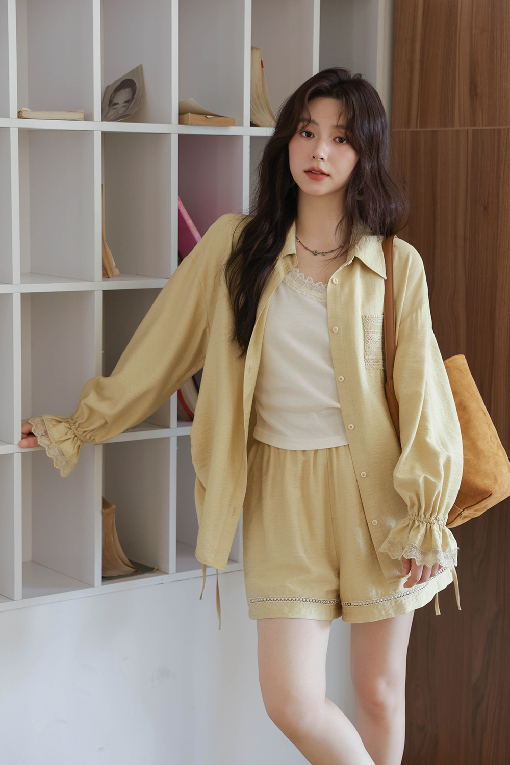 Shirt+Suspender Top+ Shorts Set