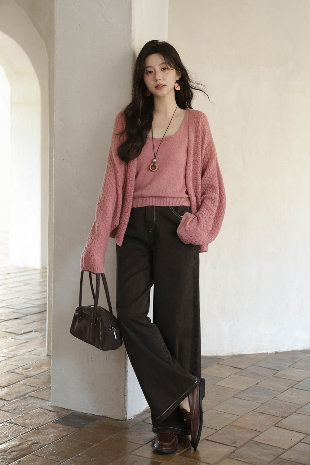 Spaghetti Strap Top and Cardigan Set