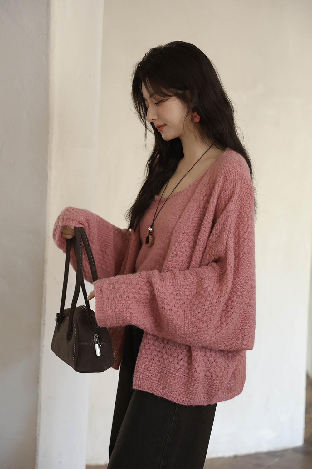 Spaghetti Strap Top and Cardigan Set