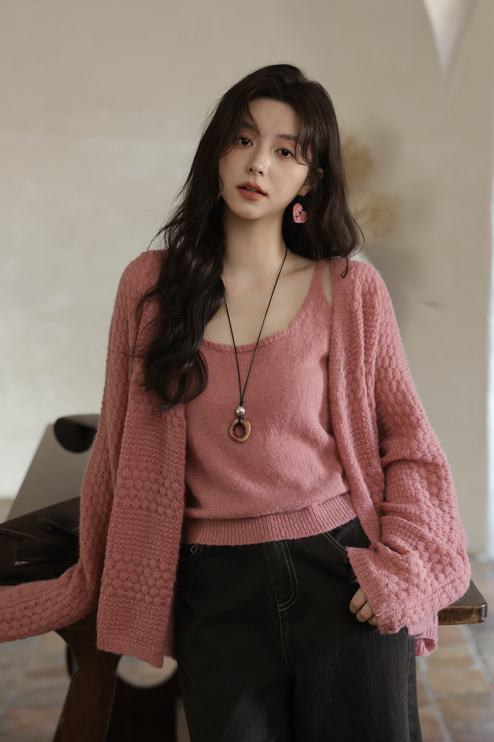 Spaghetti Strap Top and Cardigan Set