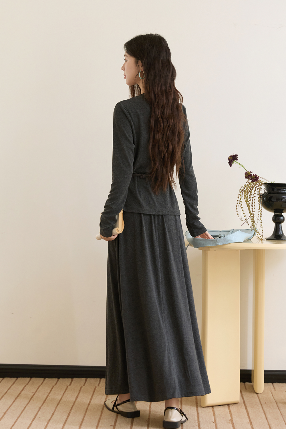 Top and Skirt Suit Set