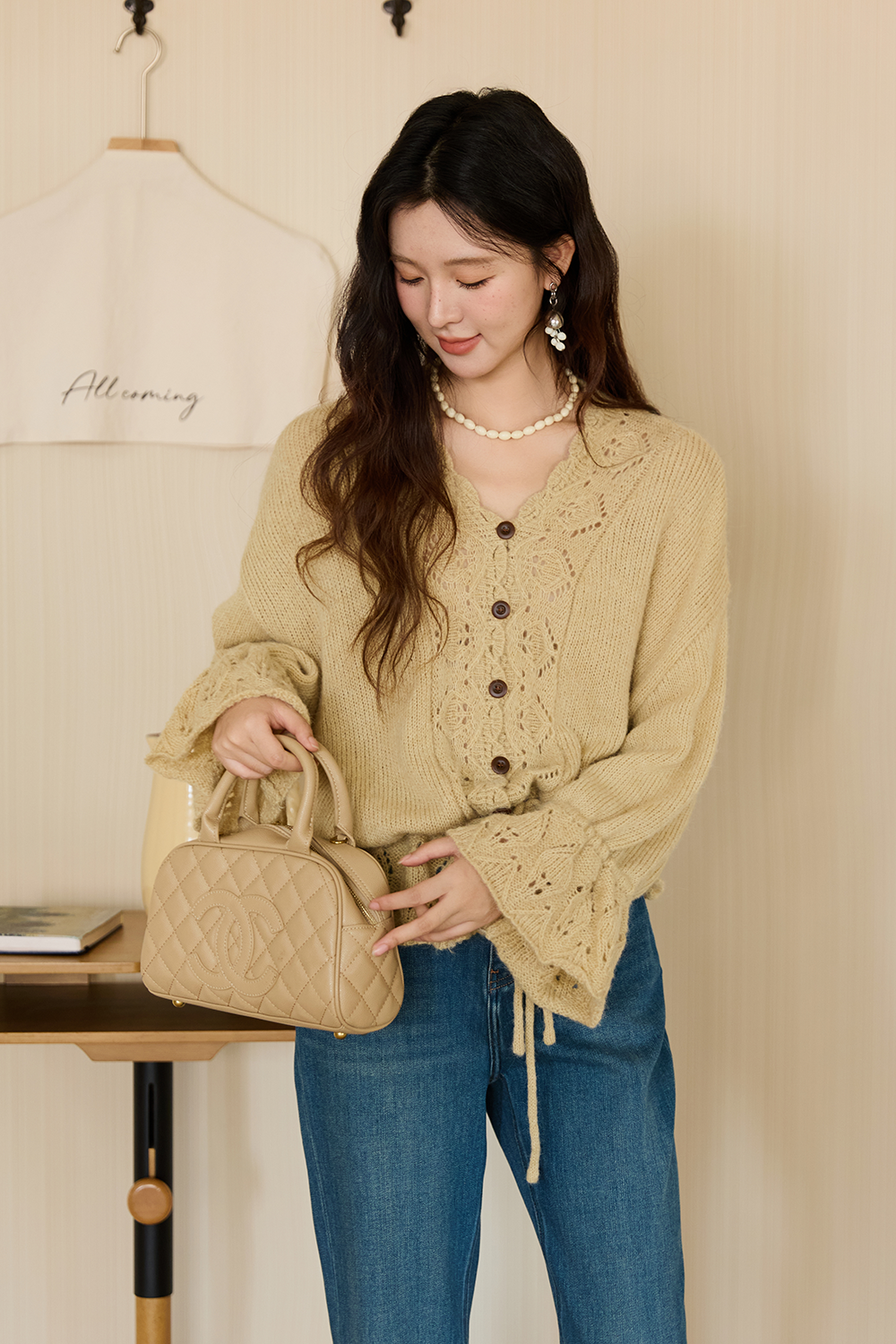 여성용 니트 셔츠