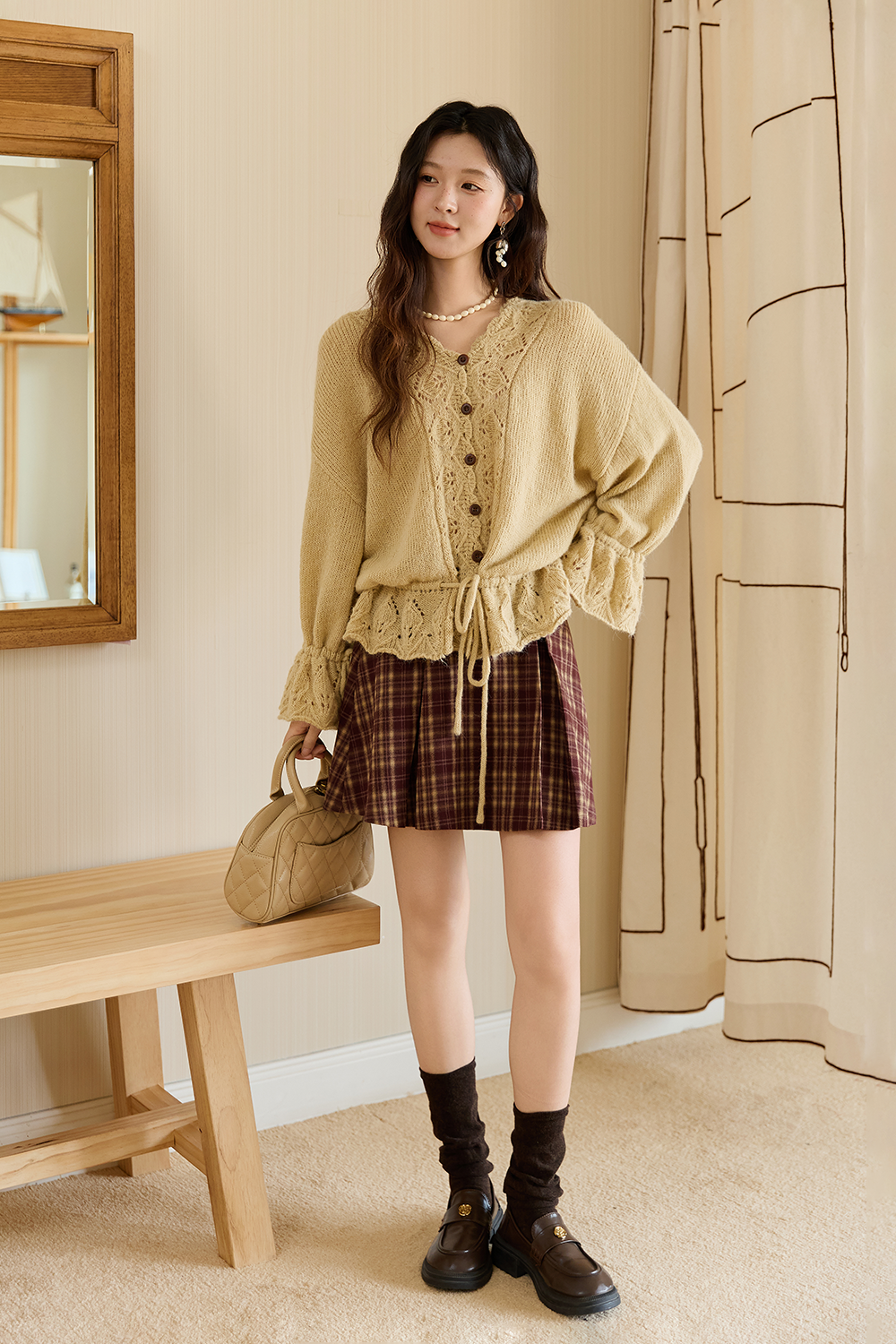 여성용 니트 셔츠