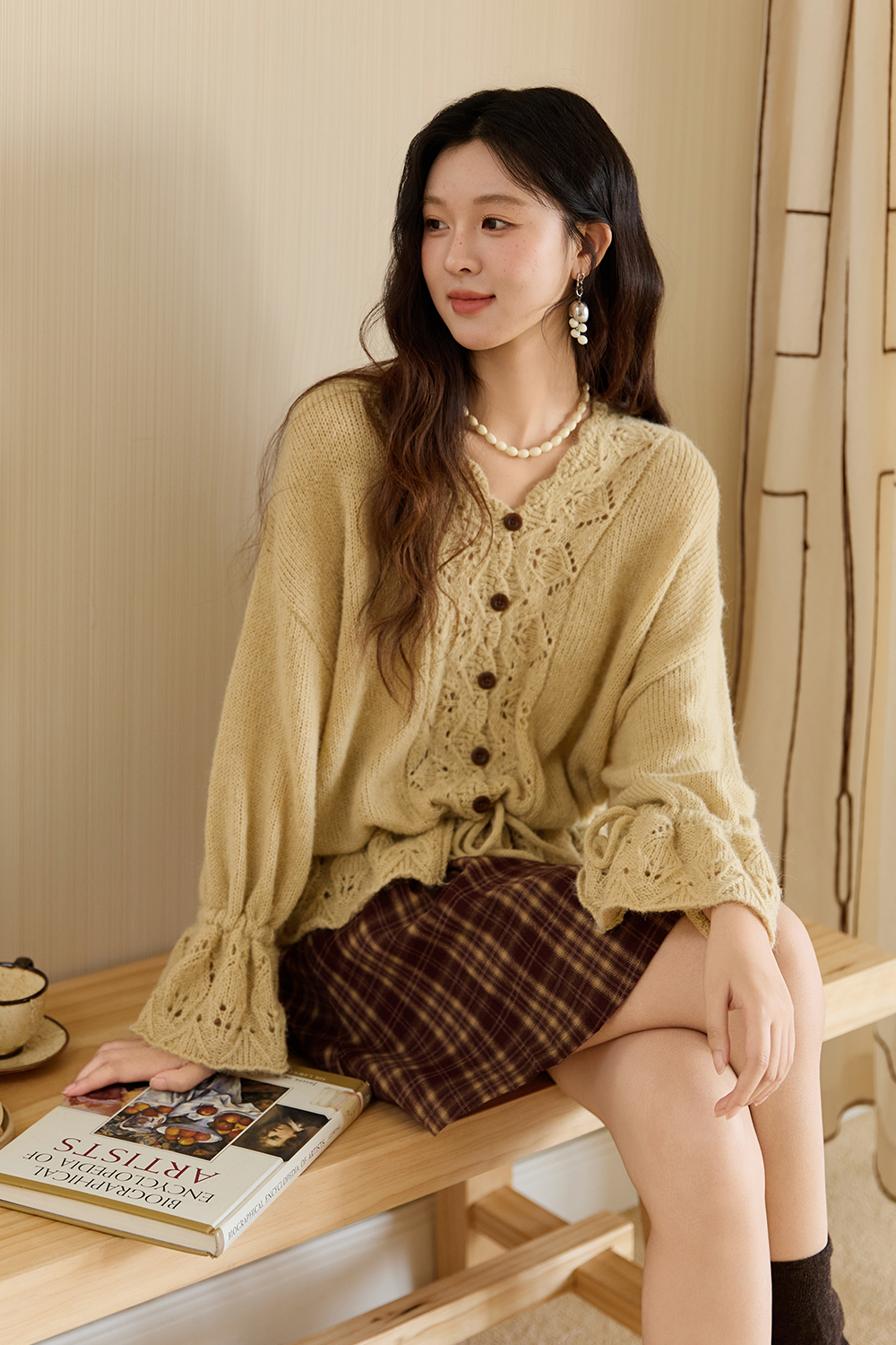 여성용 니트 셔츠