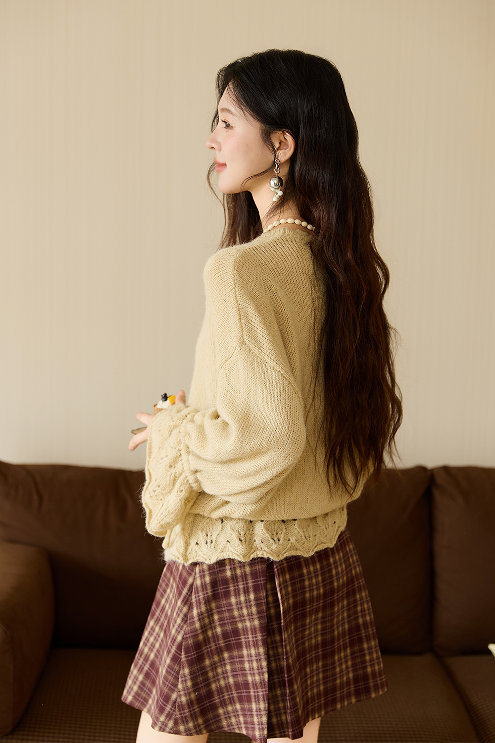 여성용 니트 셔츠