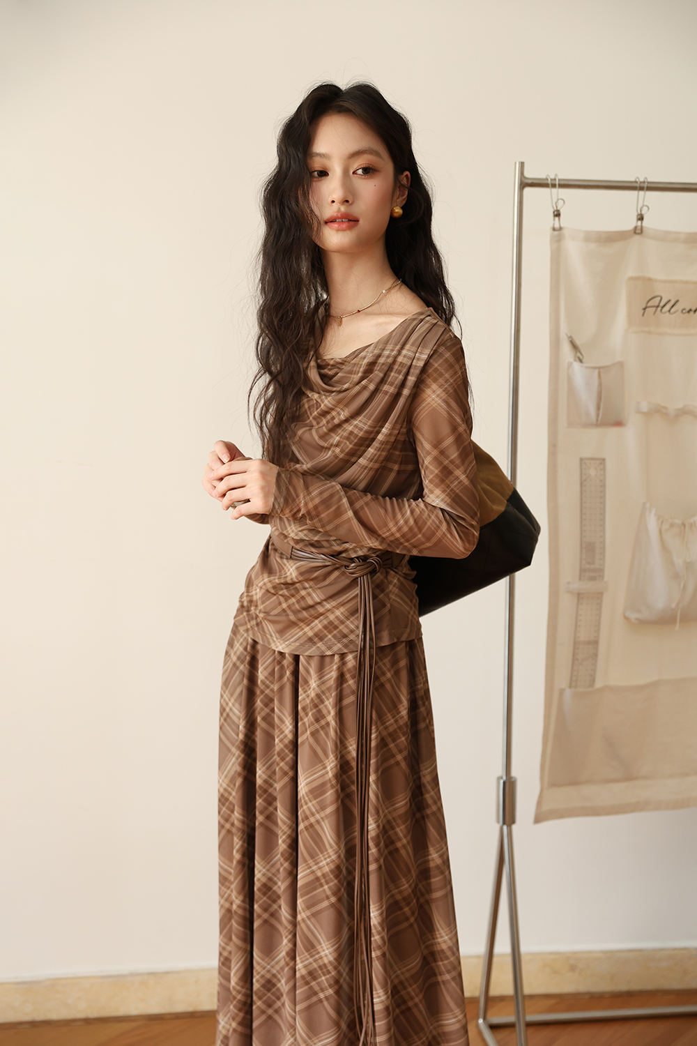 Top and Skirt Suit Set