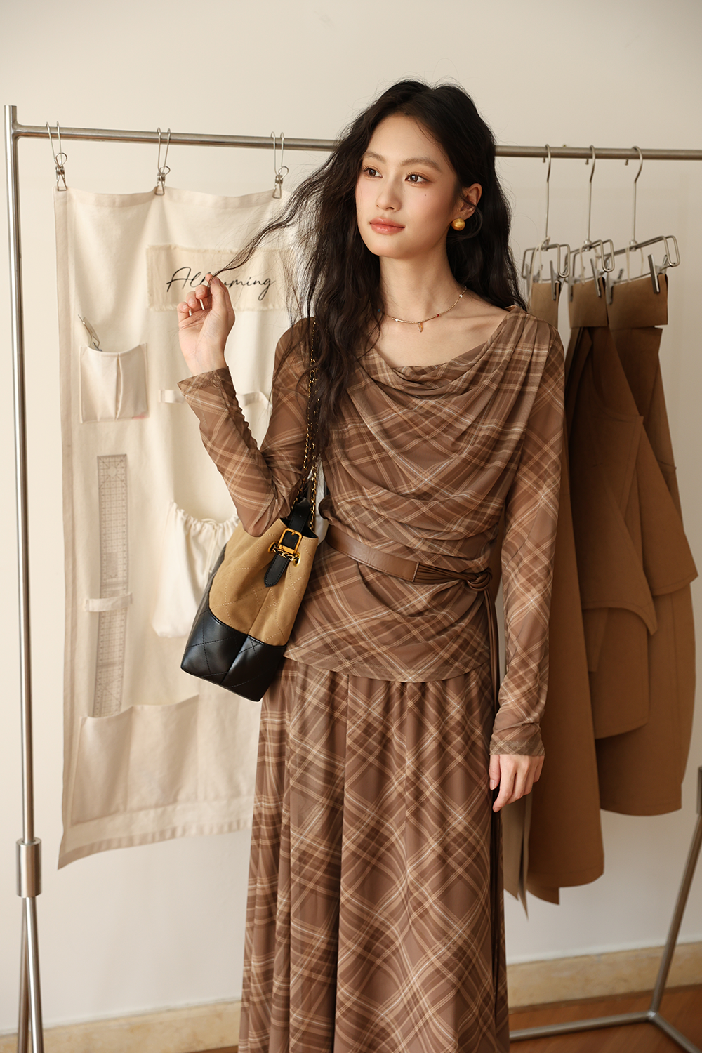 Top and Skirt Suit Set