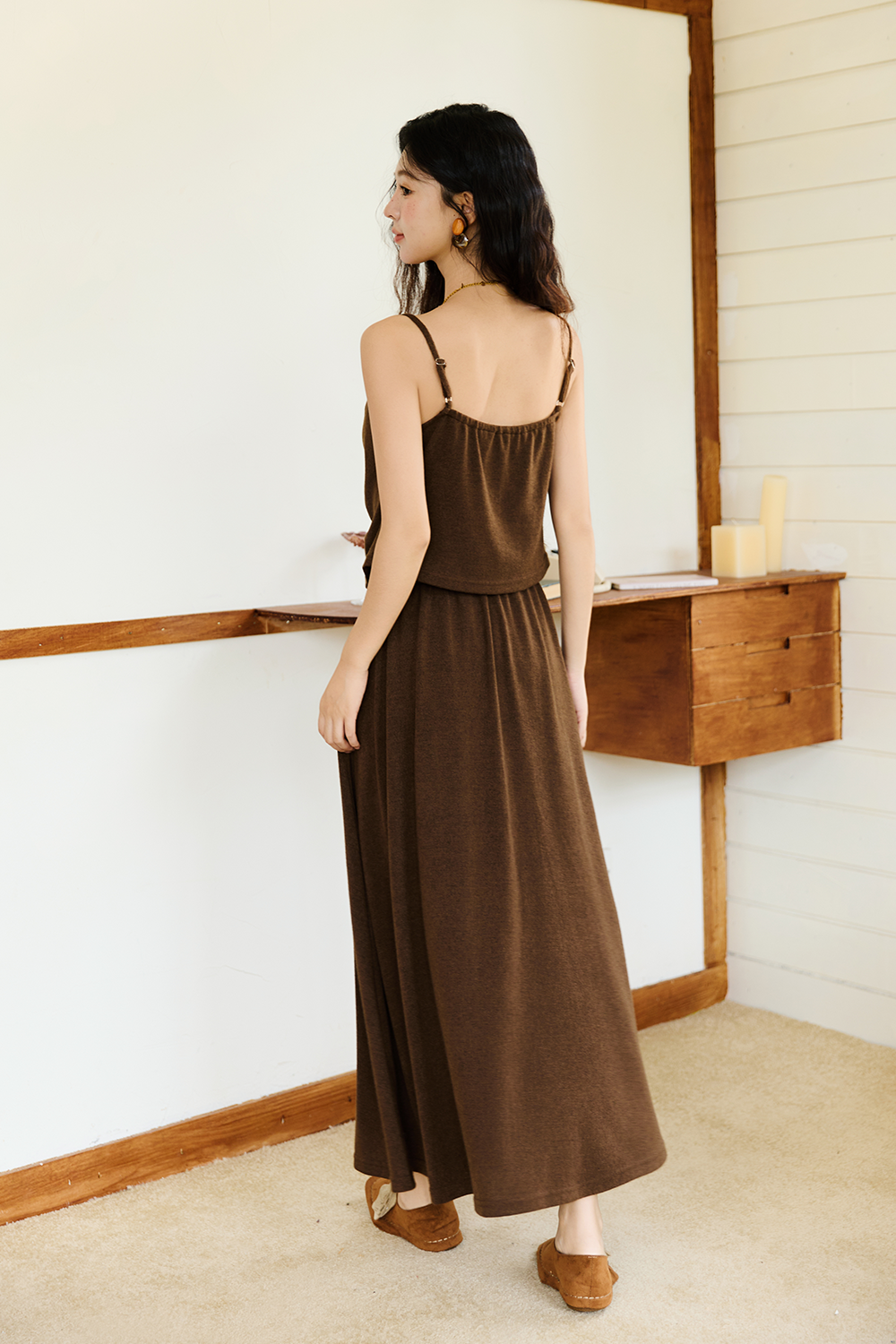 Spaghetti Strap Top and Skirt Set