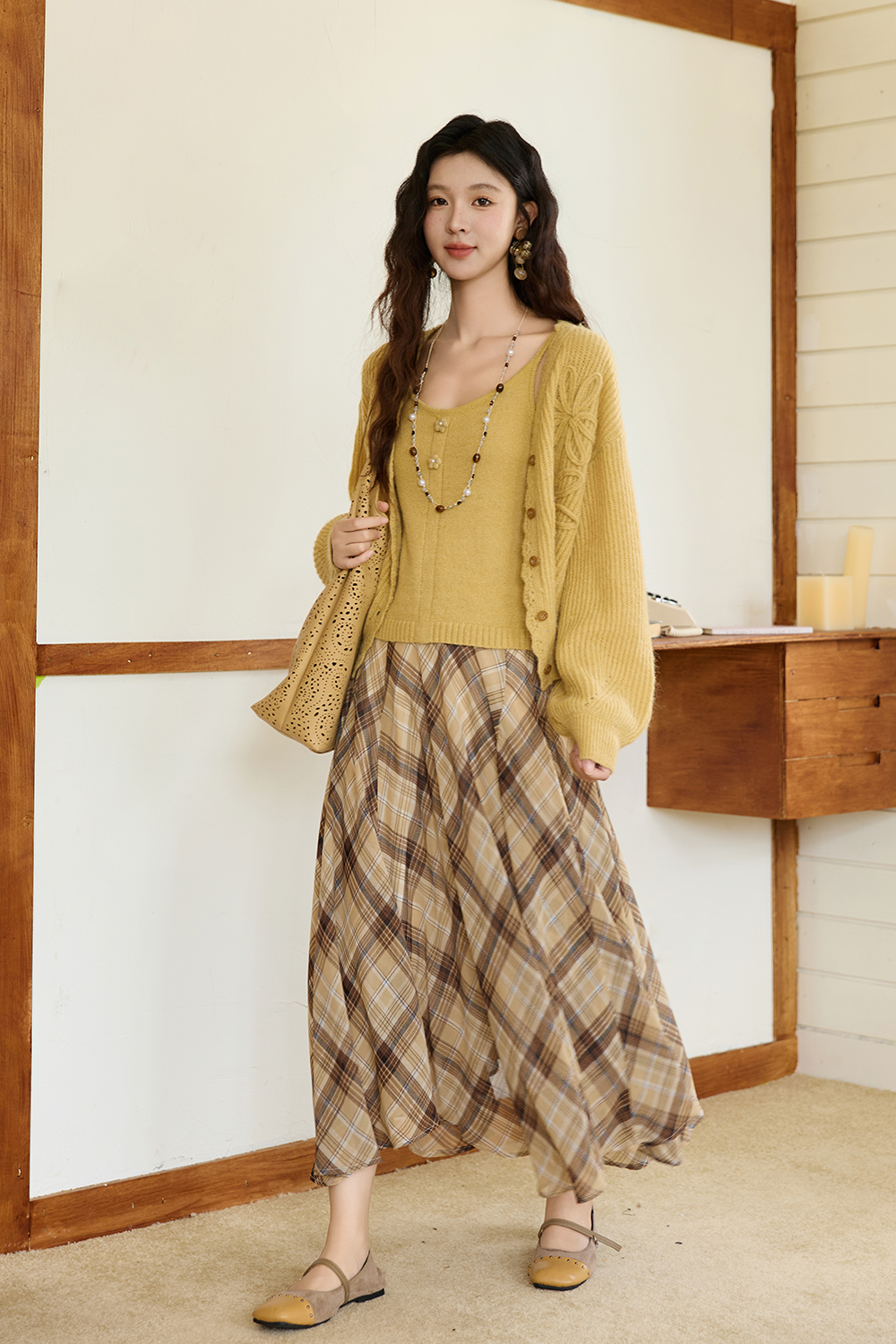 Spaghetti Strap Top and Cardigan Set