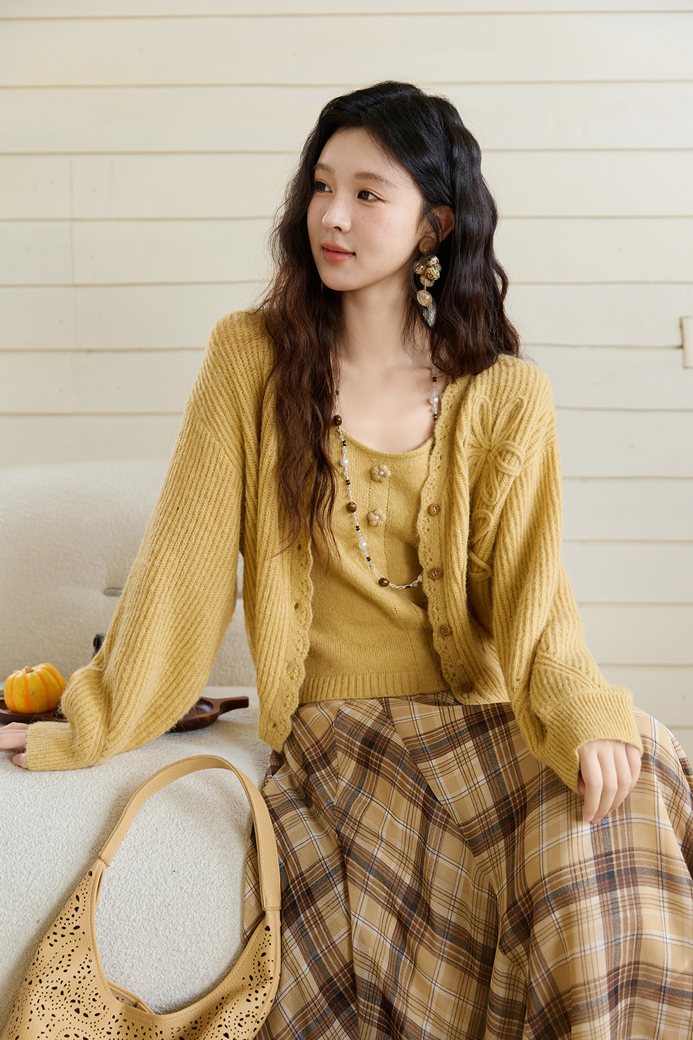 Spaghetti Strap Top and Cardigan Set