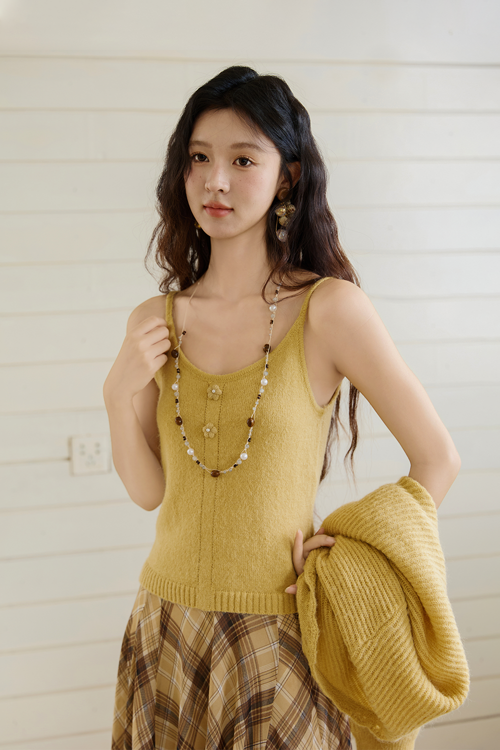 Spaghetti Strap Top and Cardigan Set