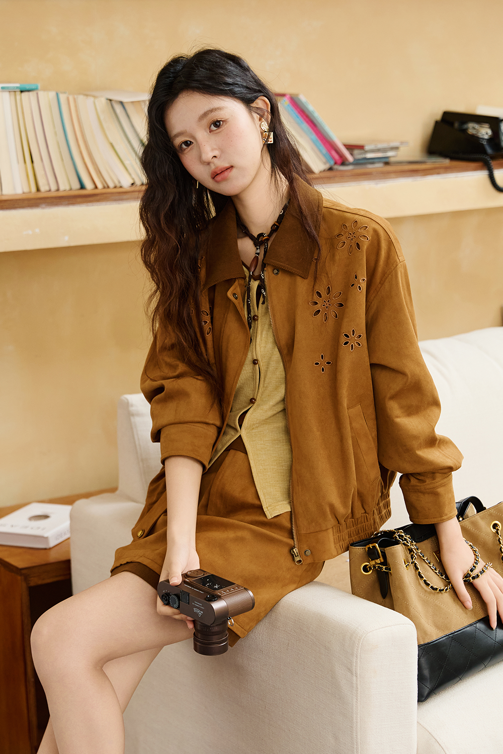 ชุดเซ็ทเสื้อโค้ตและกระโปรง