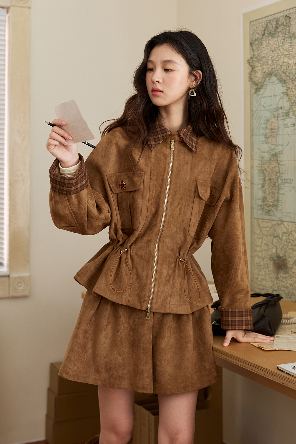 Coat and Shorts Set