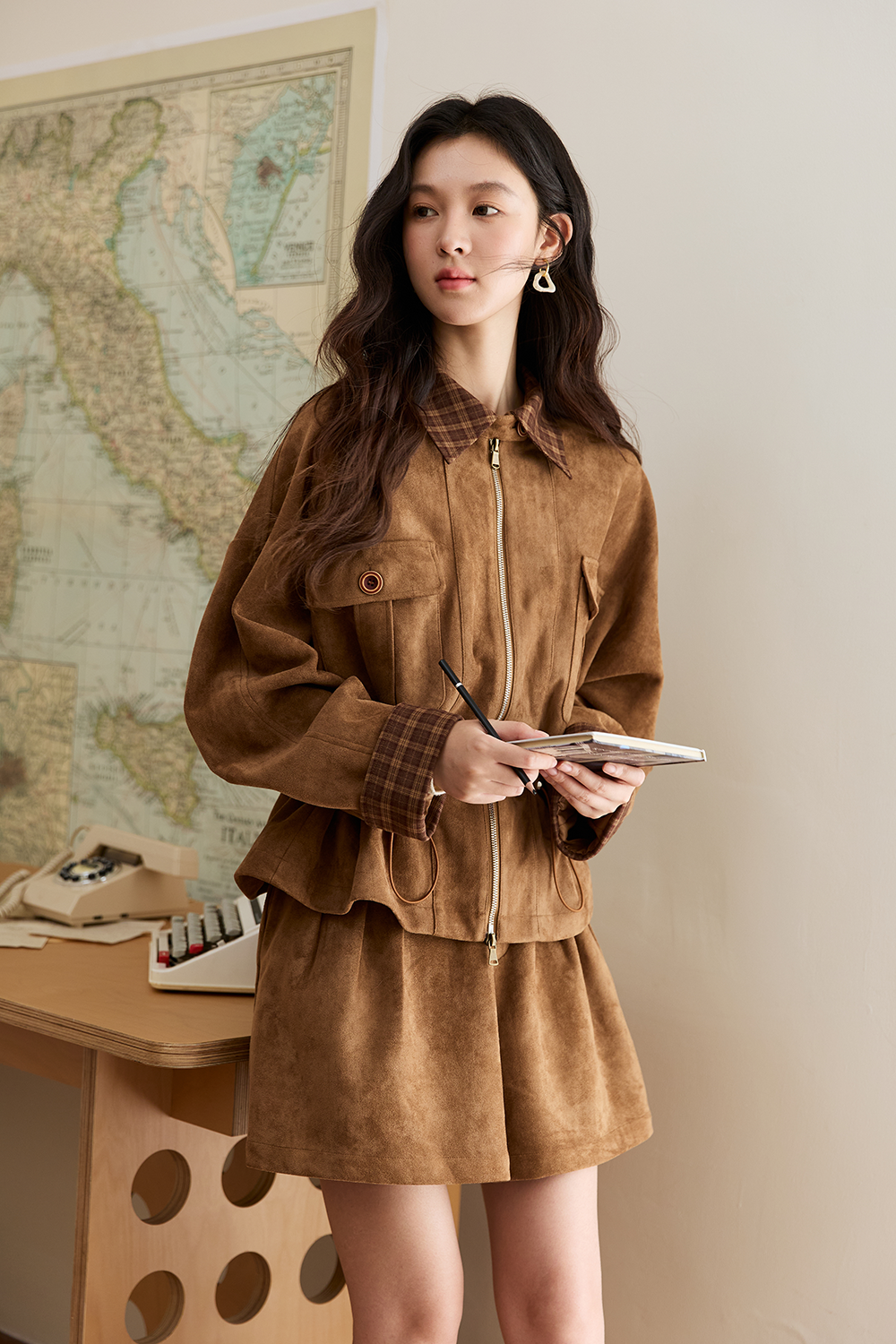 Coat and Shorts Set