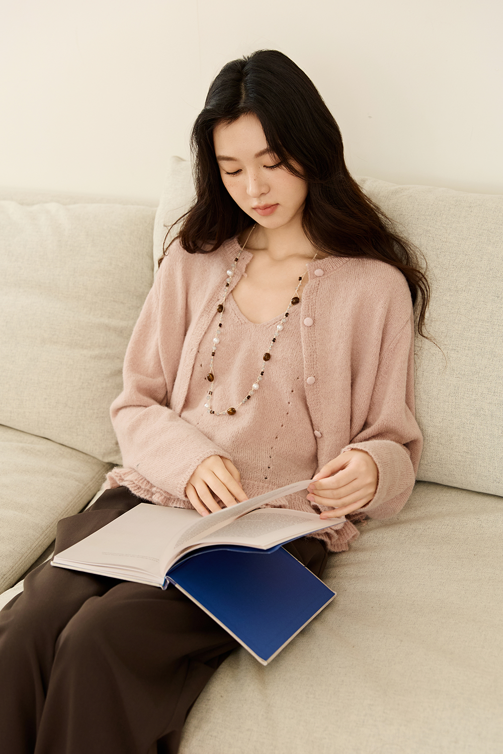 Spaghetti Strap Top and Cardigan Set