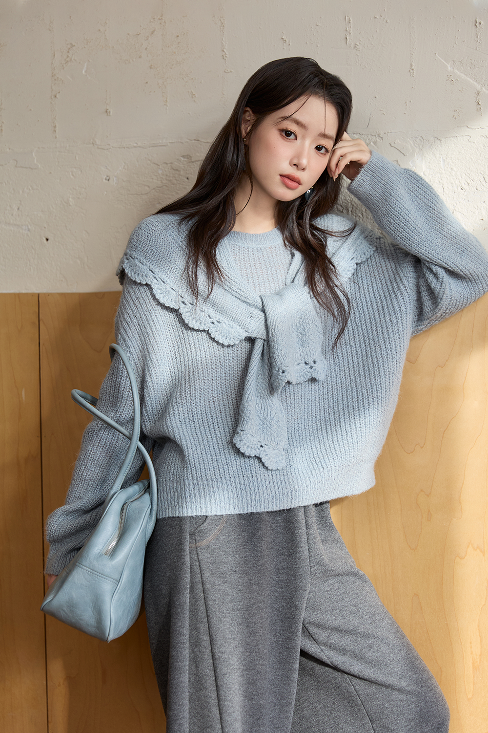 Knit Shirt+Shawl for Women